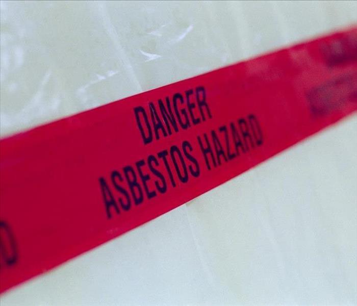 Red Warning Tape--Danger Asbestos Removal